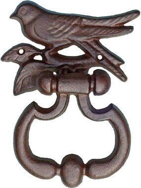 Antique Brown Bird Silhouette Door Knocker - Unique Home Decor Accent
